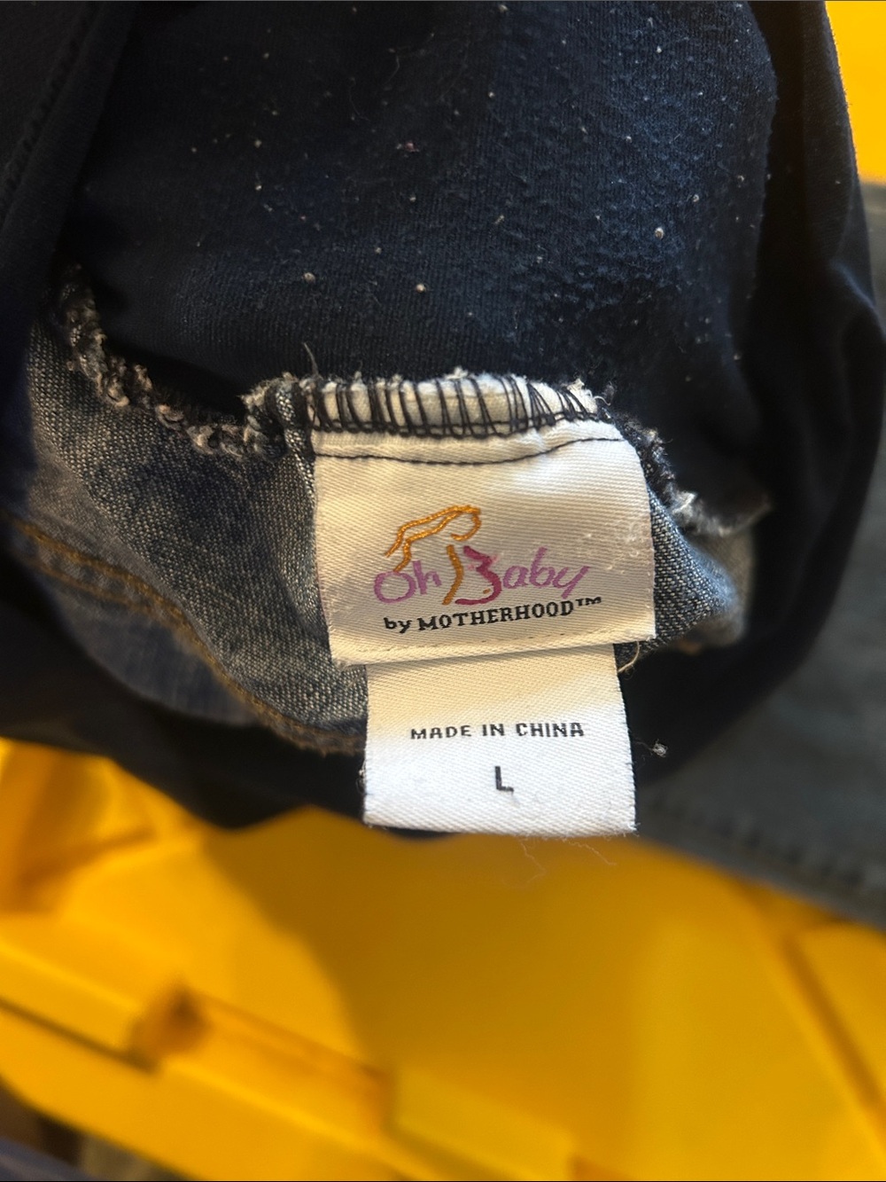 Oh Baby by Motherhood Denim Maternity Jeans with Navy Panel - Picture 2 of 4